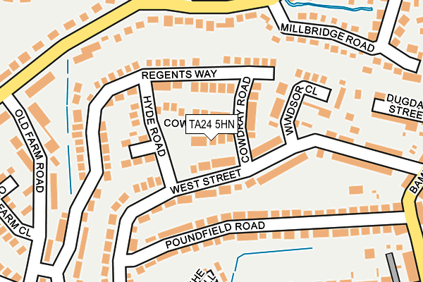 TA24 5HN map - OS OpenMap – Local (Ordnance Survey)