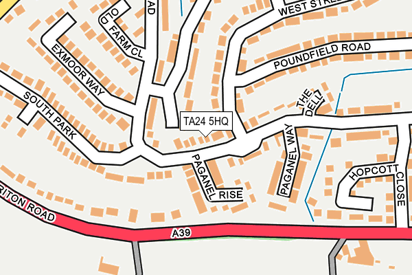 TA24 5HQ map - OS OpenMap – Local (Ordnance Survey)