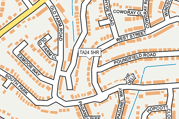 TA24 5HR map - OS OpenMap – Local (Ordnance Survey)