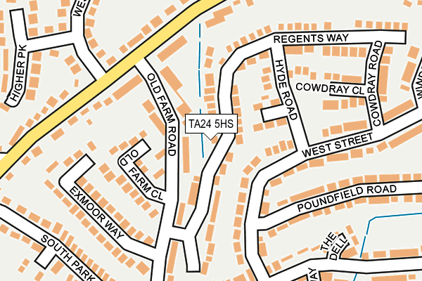TA24 5HS map - OS OpenMap – Local (Ordnance Survey)