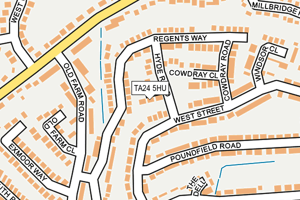 TA24 5HU map - OS OpenMap – Local (Ordnance Survey)