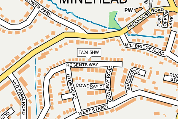 TA24 5HW map - OS OpenMap – Local (Ordnance Survey)