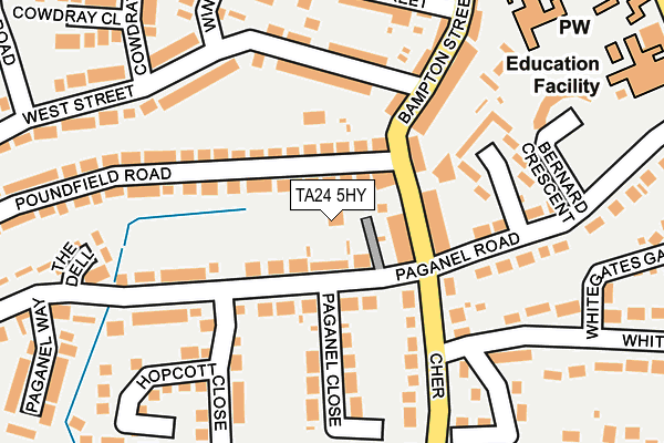 TA24 5HY map - OS OpenMap – Local (Ordnance Survey)
