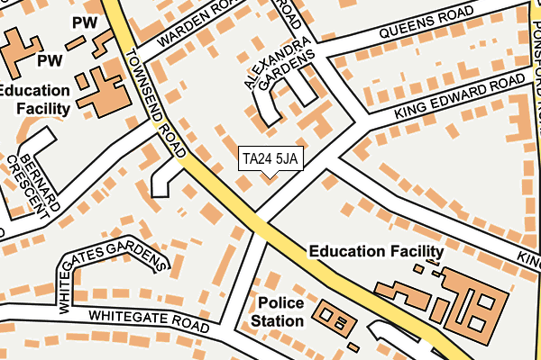 TA24 5JA map - OS OpenMap – Local (Ordnance Survey)