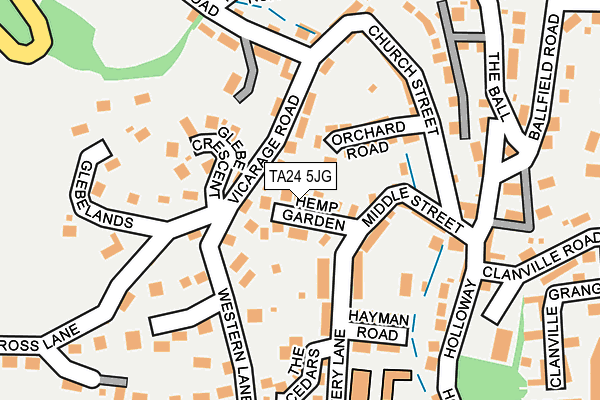TA24 5JG map - OS OpenMap – Local (Ordnance Survey)