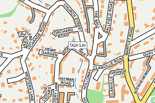 TA24 5JH map - OS OpenMap – Local (Ordnance Survey)