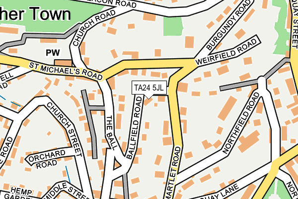 TA24 5JL map - OS OpenMap – Local (Ordnance Survey)
