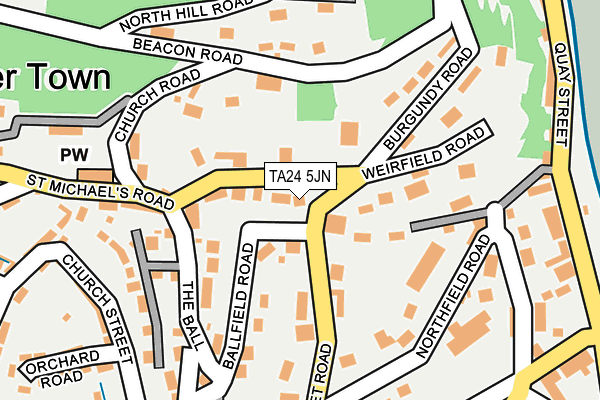 TA24 5JN map - OS OpenMap – Local (Ordnance Survey)