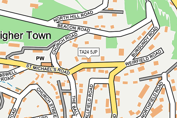 TA24 5JP map - OS OpenMap – Local (Ordnance Survey)