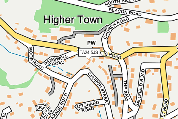 TA24 5JS map - OS OpenMap – Local (Ordnance Survey)