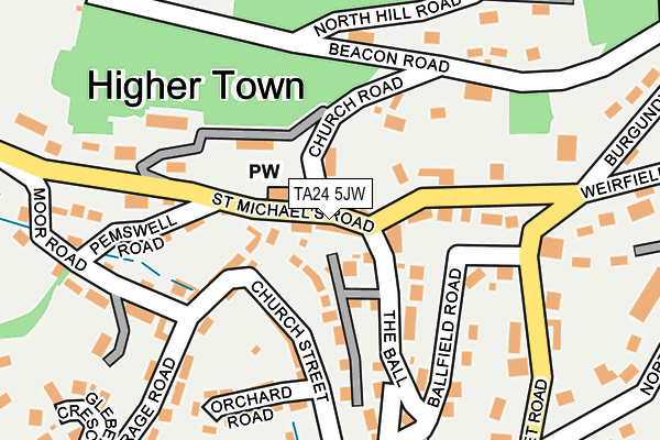 TA24 5JW map - OS OpenMap – Local (Ordnance Survey)