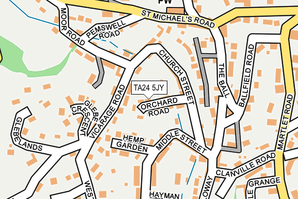 TA24 5JY map - OS OpenMap – Local (Ordnance Survey)