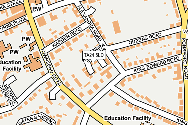 TA24 5LD map - OS OpenMap – Local (Ordnance Survey)