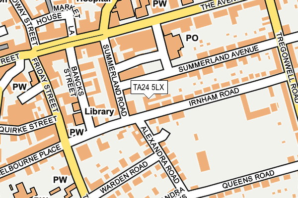 TA24 5LX map - OS OpenMap – Local (Ordnance Survey)