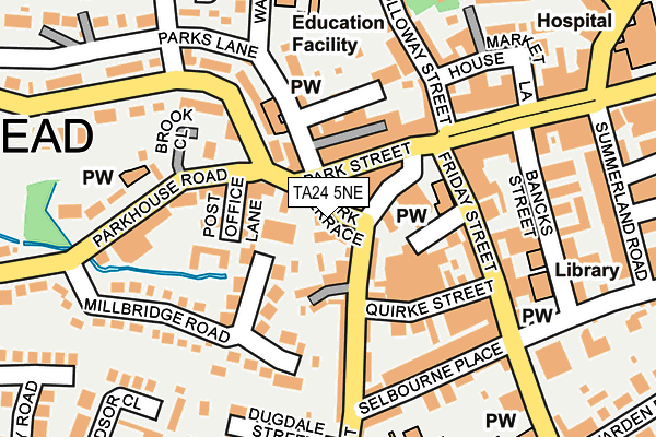 TA24 5NE map - OS OpenMap – Local (Ordnance Survey)