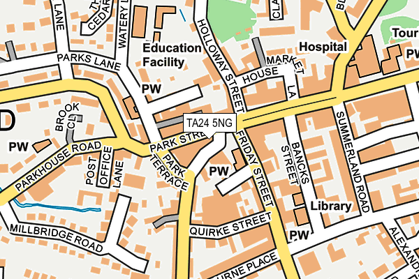 TA24 5NG map - OS OpenMap – Local (Ordnance Survey)