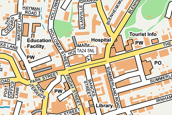 TA24 5NL map - OS OpenMap – Local (Ordnance Survey)
