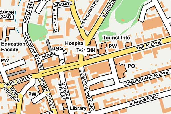 TA24 5NN map - OS OpenMap – Local (Ordnance Survey)