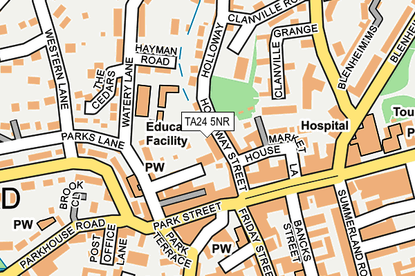 TA24 5NR map - OS OpenMap – Local (Ordnance Survey)