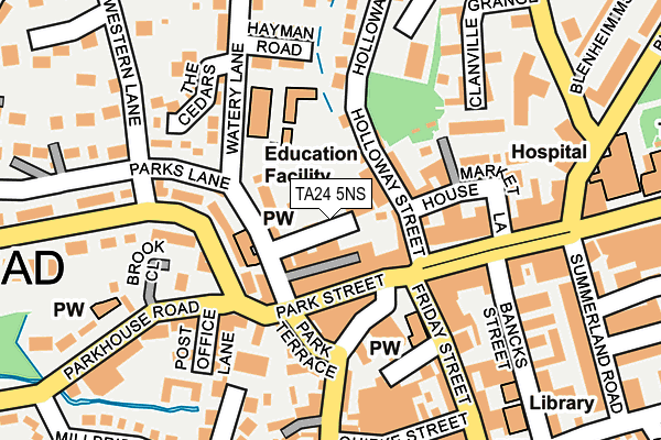 TA24 5NS map - OS OpenMap – Local (Ordnance Survey)
