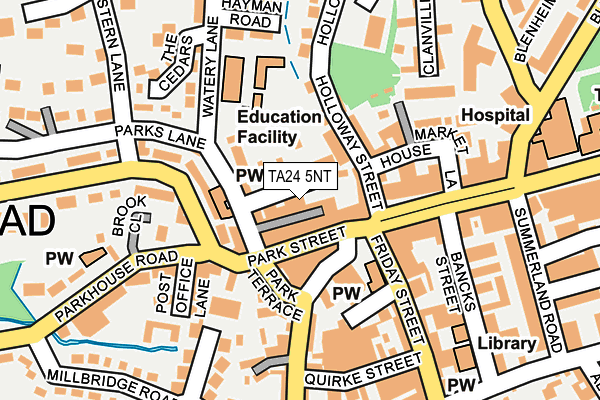 TA24 5NT map - OS OpenMap – Local (Ordnance Survey)