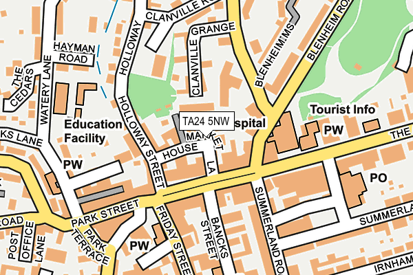 TA24 5NW map - OS OpenMap – Local (Ordnance Survey)