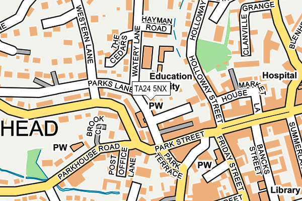 TA24 5NX map - OS OpenMap – Local (Ordnance Survey)