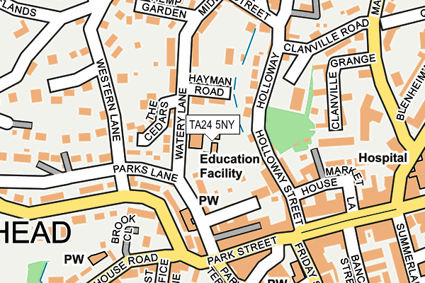 TA24 5NY map - OS OpenMap – Local (Ordnance Survey)