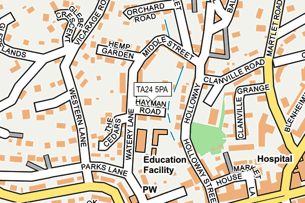 TA24 5PA map - OS OpenMap – Local (Ordnance Survey)
