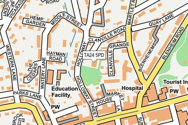 TA24 5PD map - OS OpenMap – Local (Ordnance Survey)