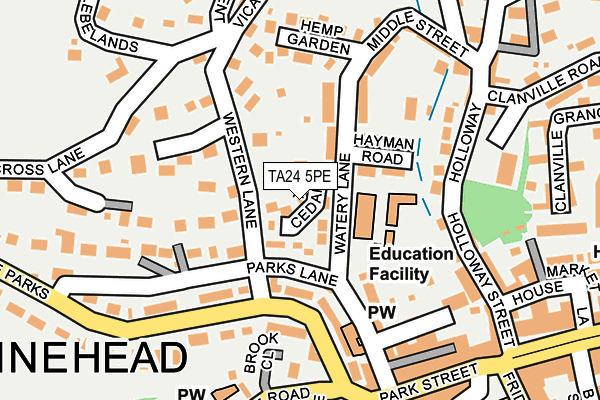 TA24 5PE map - OS OpenMap – Local (Ordnance Survey)