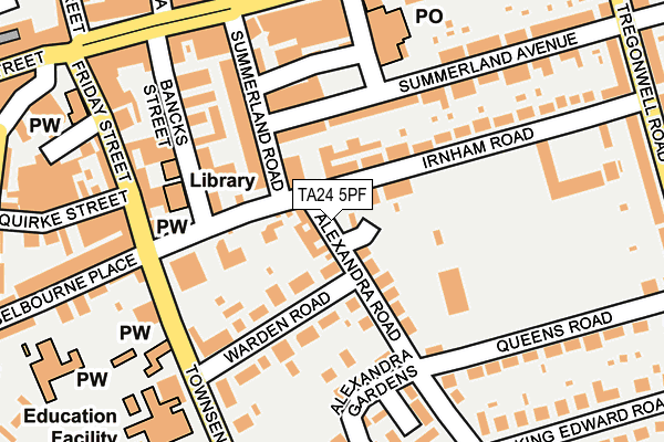 TA24 5PF map - OS OpenMap – Local (Ordnance Survey)