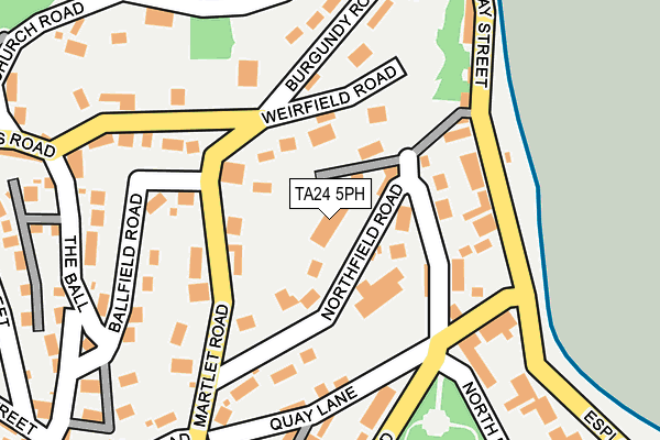 TA24 5PH map - OS OpenMap – Local (Ordnance Survey)