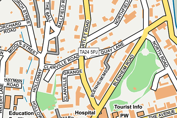 TA24 5PJ map - OS OpenMap – Local (Ordnance Survey)