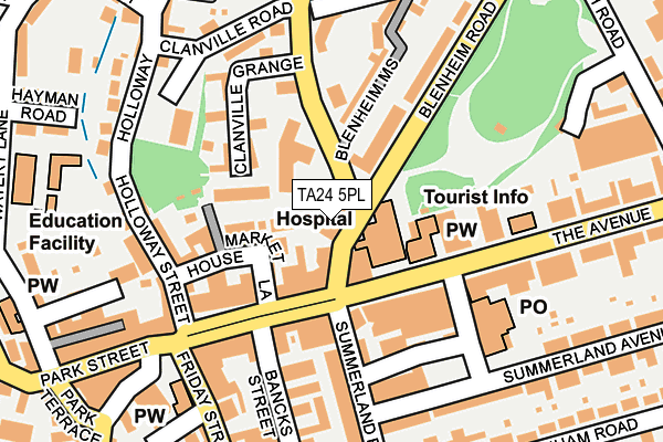 TA24 5PL map - OS OpenMap – Local (Ordnance Survey)