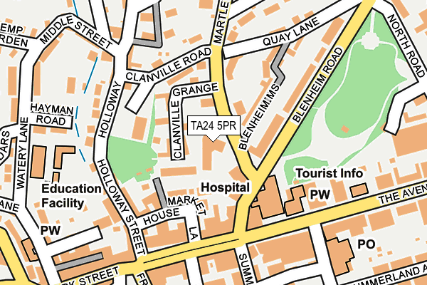 TA24 5PR map - OS OpenMap – Local (Ordnance Survey)