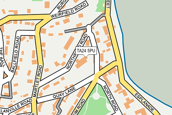 TA24 5PU map - OS OpenMap – Local (Ordnance Survey)