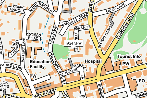 TA24 5PW map - OS OpenMap – Local (Ordnance Survey)