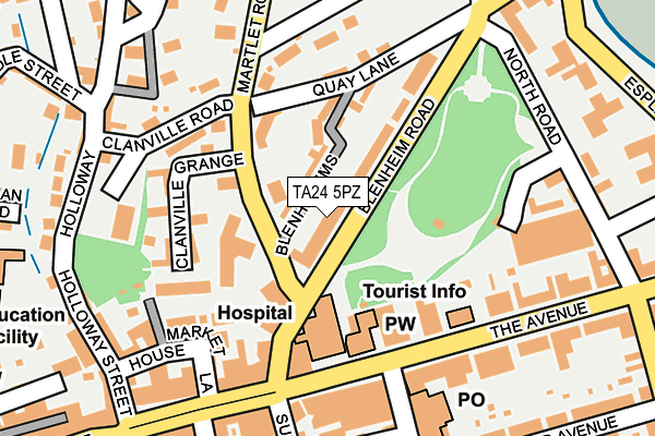 TA24 5PZ map - OS OpenMap – Local (Ordnance Survey)