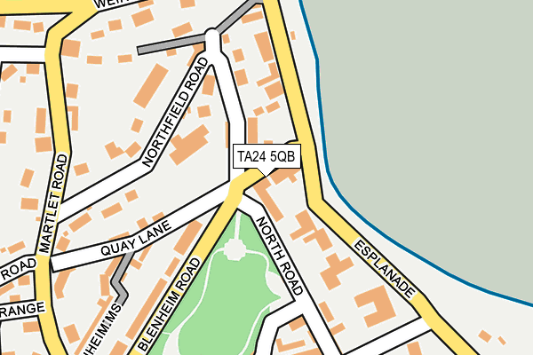 TA24 5QB map - OS OpenMap – Local (Ordnance Survey)