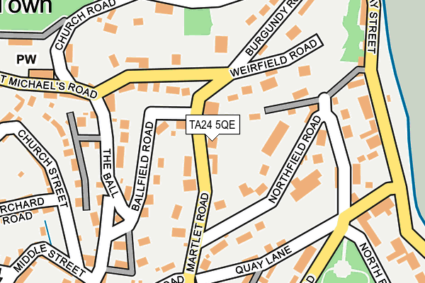 TA24 5QE map - OS OpenMap – Local (Ordnance Survey)