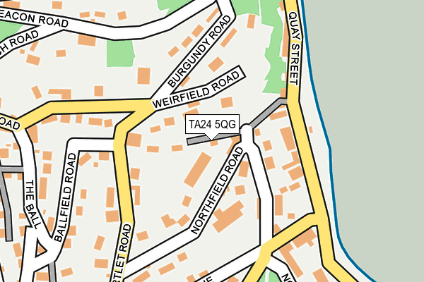 TA24 5QG map - OS OpenMap – Local (Ordnance Survey)
