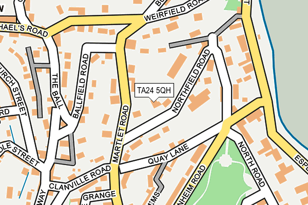 TA24 5QH map - OS OpenMap – Local (Ordnance Survey)