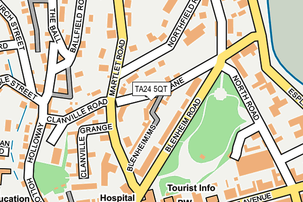 TA24 5QT map - OS OpenMap – Local (Ordnance Survey)