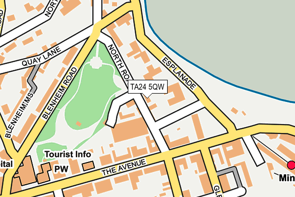 TA24 5QW map - OS OpenMap – Local (Ordnance Survey)