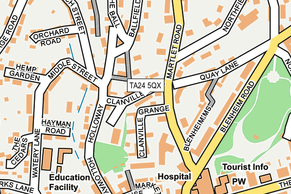 TA24 5QX map - OS OpenMap – Local (Ordnance Survey)
