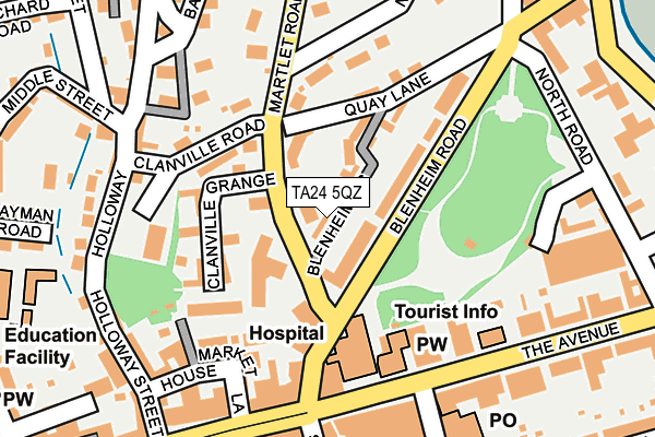 TA24 5QZ map - OS OpenMap – Local (Ordnance Survey)
