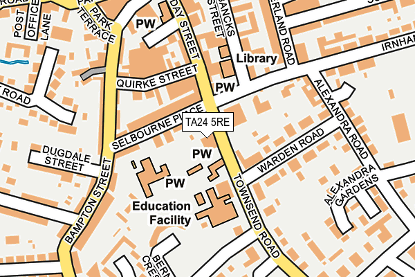 TA24 5RE map - OS OpenMap – Local (Ordnance Survey)