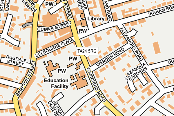 TA24 5RG map - OS OpenMap – Local (Ordnance Survey)