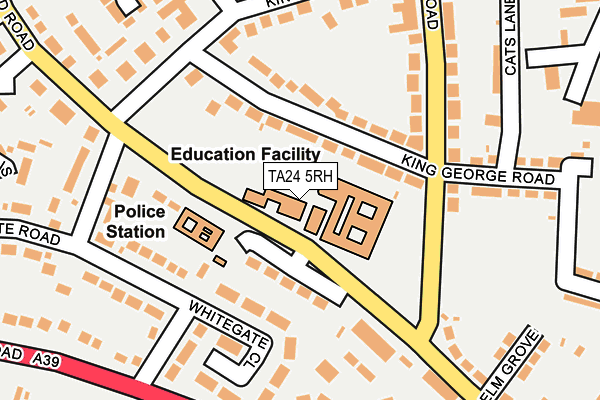 TA24 5RH map - OS OpenMap – Local (Ordnance Survey)